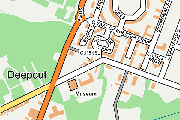 GU16 6SL map - OS OpenMap – Local (Ordnance Survey)