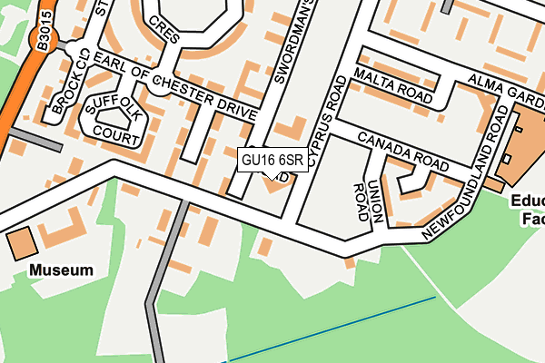 GU16 6SR map - OS OpenMap – Local (Ordnance Survey)