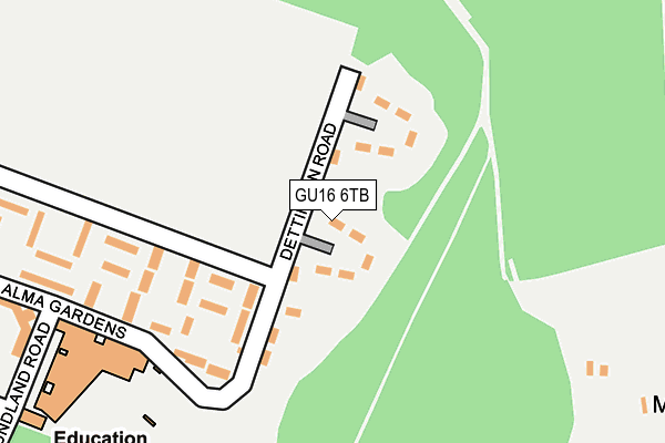 GU16 6TB map - OS OpenMap – Local (Ordnance Survey)
