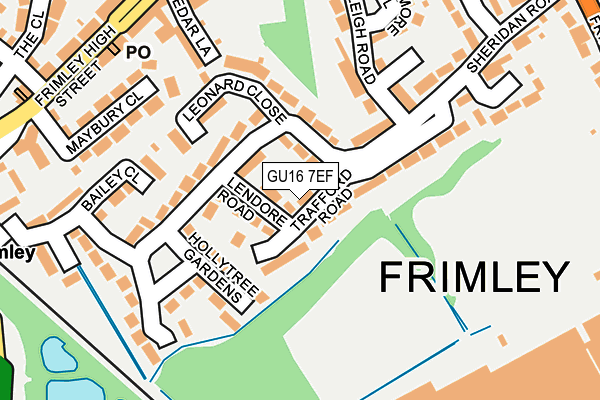 GU16 7EF map - OS OpenMap – Local (Ordnance Survey)