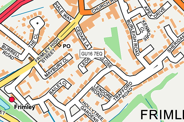 GU16 7EQ map - OS OpenMap – Local (Ordnance Survey)