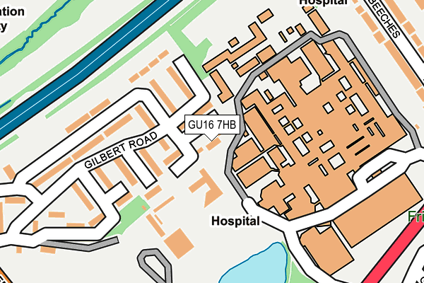 GU16 7HB map - OS OpenMap – Local (Ordnance Survey)