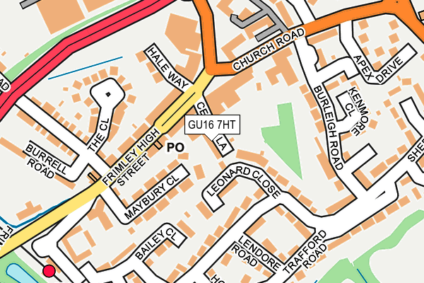GU16 7HT map - OS OpenMap – Local (Ordnance Survey)