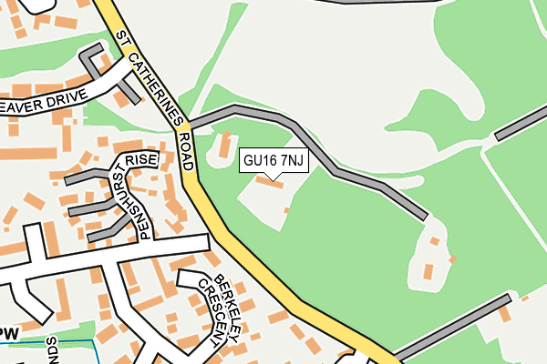 GU16 7NJ map - OS OpenMap – Local (Ordnance Survey)