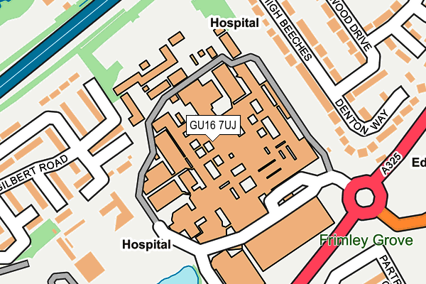 GU16 7UJ map - OS OpenMap – Local (Ordnance Survey)