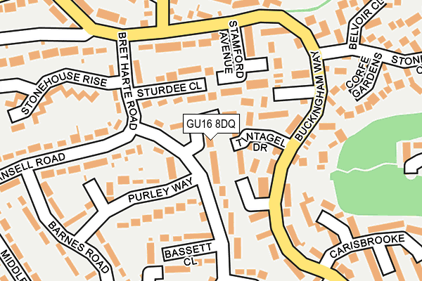 GU16 8DQ map - OS OpenMap – Local (Ordnance Survey)