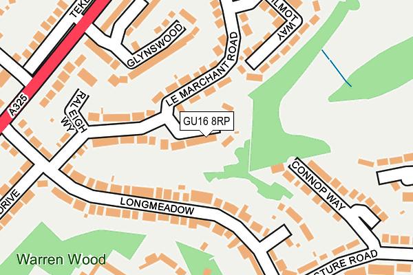 GU16 8RP map - OS OpenMap – Local (Ordnance Survey)