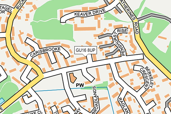 GU16 8UP map - OS OpenMap – Local (Ordnance Survey)