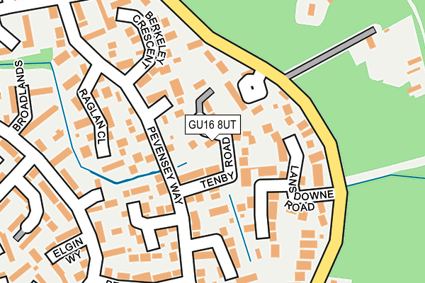 GU16 8UT map - OS OpenMap – Local (Ordnance Survey)