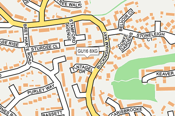GU16 8XG map - OS OpenMap – Local (Ordnance Survey)