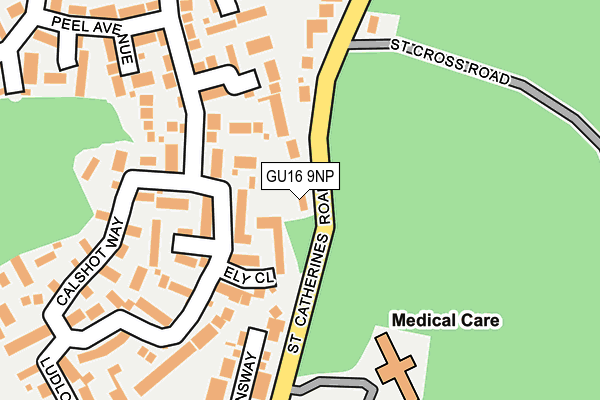 GU16 9NP map - OS OpenMap – Local (Ordnance Survey)