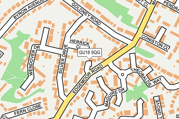 GU16 9QG map - OS OpenMap – Local (Ordnance Survey)
