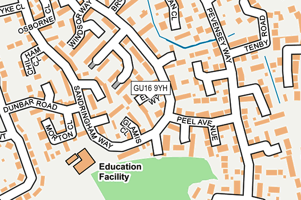 GU16 9YH map - OS OpenMap – Local (Ordnance Survey)