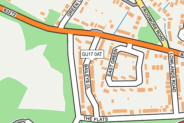 GU17 0AT map - OS OpenMap – Local (Ordnance Survey)