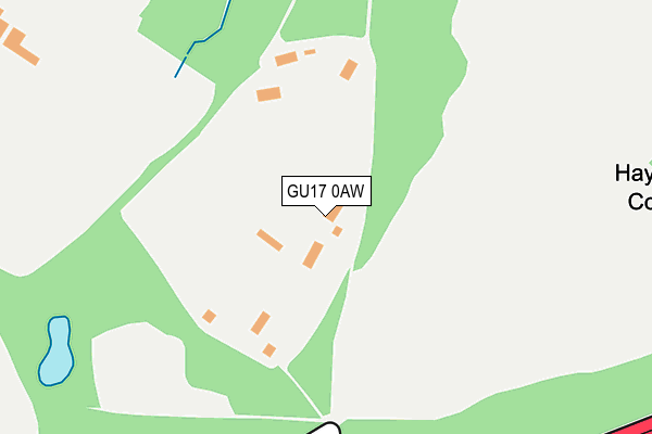 GU17 0AW map - OS OpenMap – Local (Ordnance Survey)