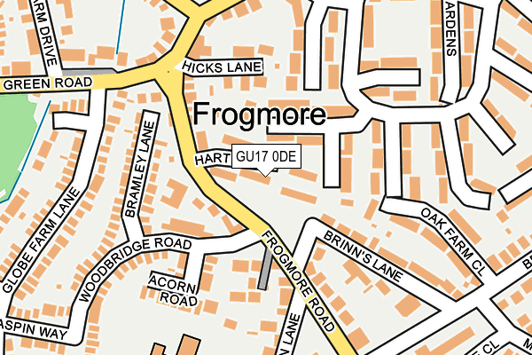 GU17 0DE map - OS OpenMap – Local (Ordnance Survey)