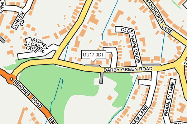 GU17 0DT map - OS OpenMap – Local (Ordnance Survey)