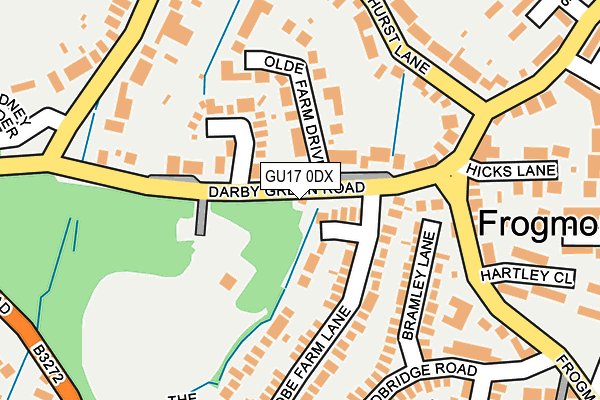 GU17 0DX map - OS OpenMap – Local (Ordnance Survey)