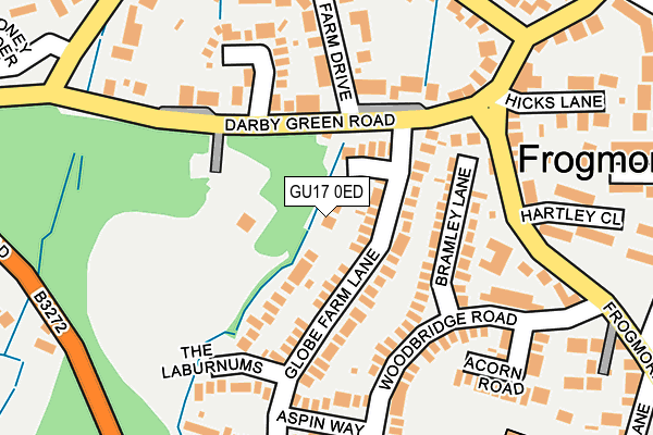 GU17 0ED map - OS OpenMap – Local (Ordnance Survey)