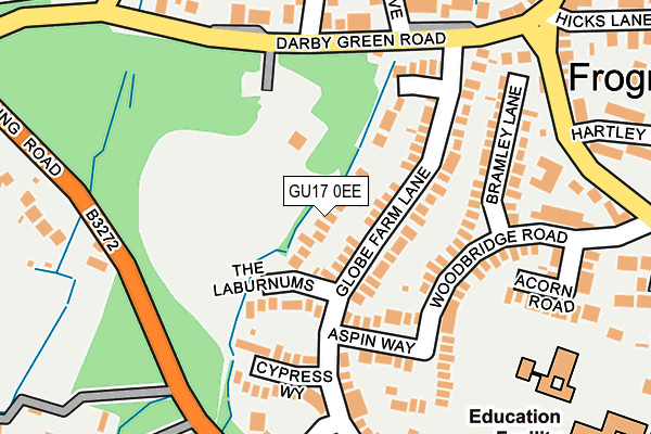 GU17 0EE map - OS OpenMap – Local (Ordnance Survey)