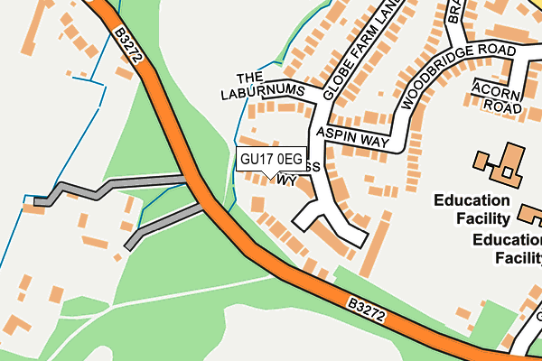 GU17 0EG map - OS OpenMap – Local (Ordnance Survey)