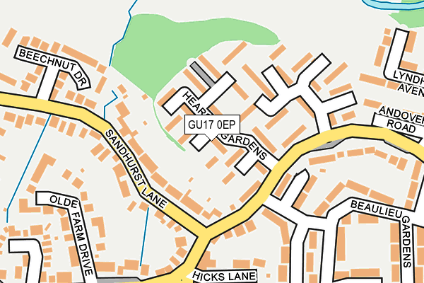 GU17 0EP map - OS OpenMap – Local (Ordnance Survey)