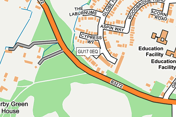 GU17 0EQ map - OS OpenMap – Local (Ordnance Survey)