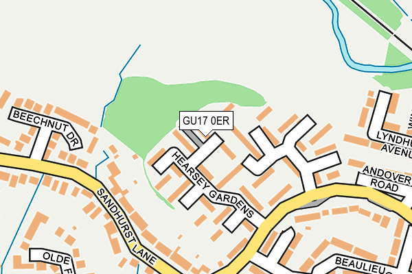 GU17 0ER map - OS OpenMap – Local (Ordnance Survey)