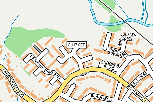GU17 0ET map - OS OpenMap – Local (Ordnance Survey)