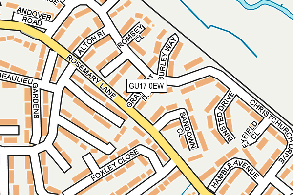 GU17 0EW map - OS OpenMap – Local (Ordnance Survey)