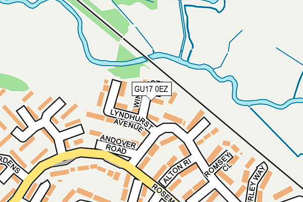GU17 0EZ map - OS OpenMap – Local (Ordnance Survey)