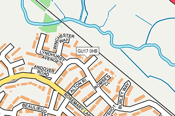 GU17 0HB map - OS OpenMap – Local (Ordnance Survey)