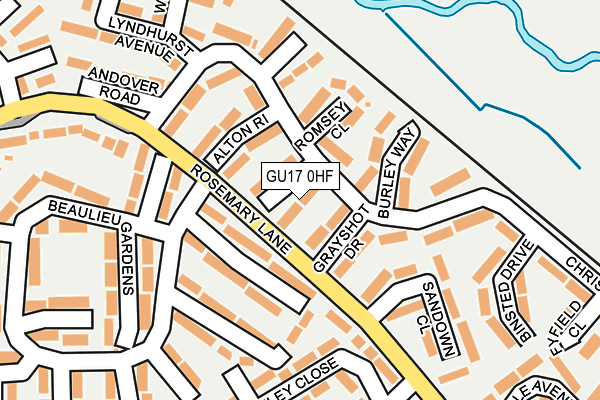 GU17 0HF map - OS OpenMap – Local (Ordnance Survey)