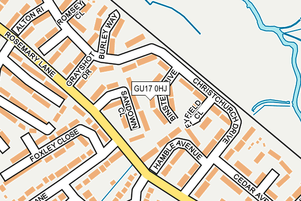 GU17 0HJ map - OS OpenMap – Local (Ordnance Survey)