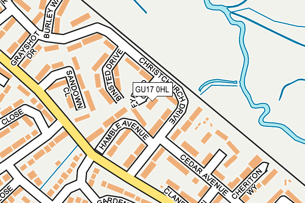 GU17 0HL map - OS OpenMap – Local (Ordnance Survey)