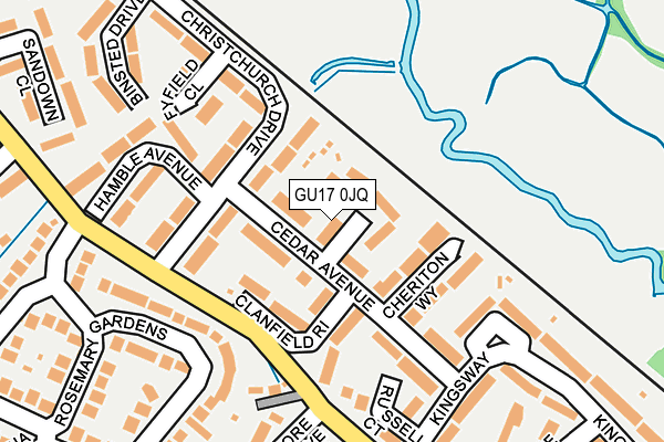 GU17 0JQ map - OS OpenMap – Local (Ordnance Survey)