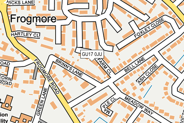 GU17 0JU map - OS OpenMap – Local (Ordnance Survey)