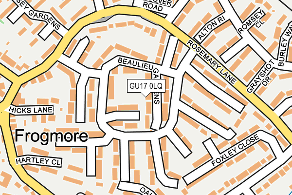 GU17 0LQ map - OS OpenMap – Local (Ordnance Survey)