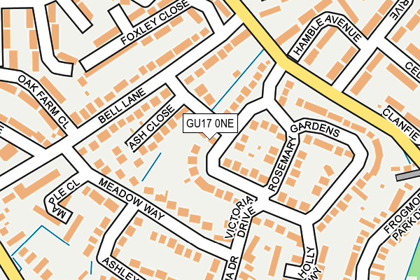 GU17 0NE map - OS OpenMap – Local (Ordnance Survey)