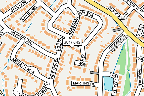 GU17 0NG map - OS OpenMap – Local (Ordnance Survey)