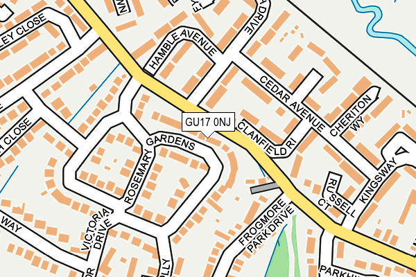 GU17 0NJ map - OS OpenMap – Local (Ordnance Survey)