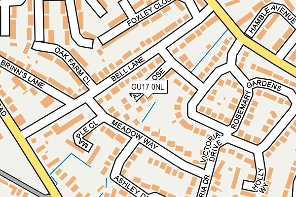 GU17 0NL map - OS OpenMap – Local (Ordnance Survey)