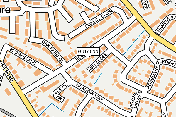 GU17 0NN map - OS OpenMap – Local (Ordnance Survey)