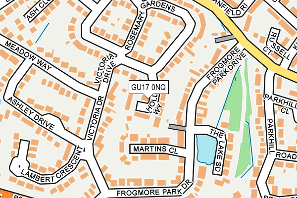 GU17 0NQ map - OS OpenMap – Local (Ordnance Survey)