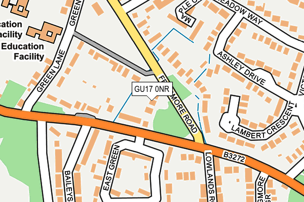 GU17 0NR map - OS OpenMap – Local (Ordnance Survey)