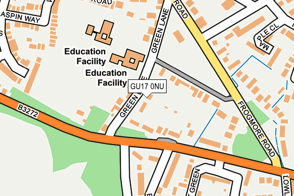 GU17 0NU map - OS OpenMap – Local (Ordnance Survey)