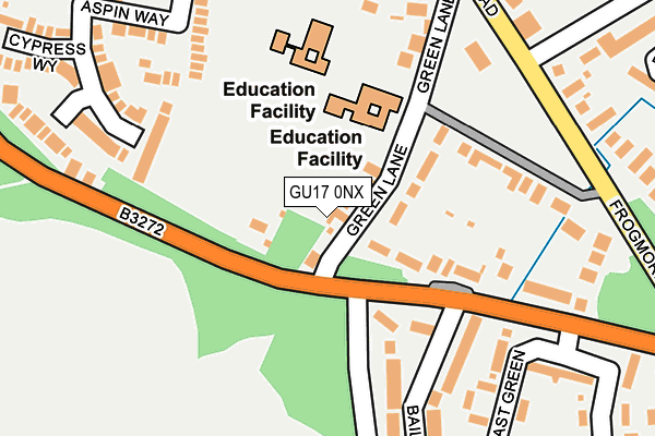 GU17 0NX map - OS OpenMap – Local (Ordnance Survey)