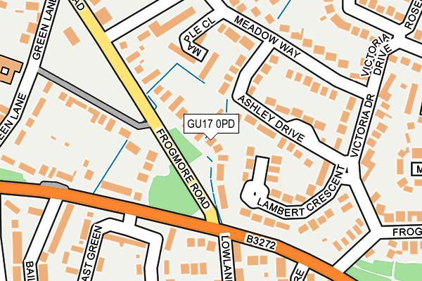 GU17 0PD map - OS OpenMap – Local (Ordnance Survey)