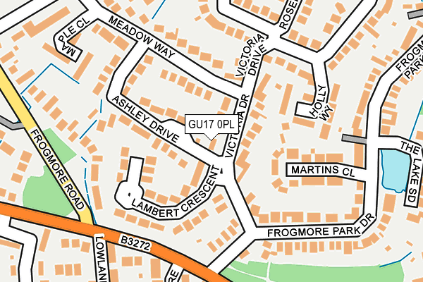 GU17 0PL map - OS OpenMap – Local (Ordnance Survey)