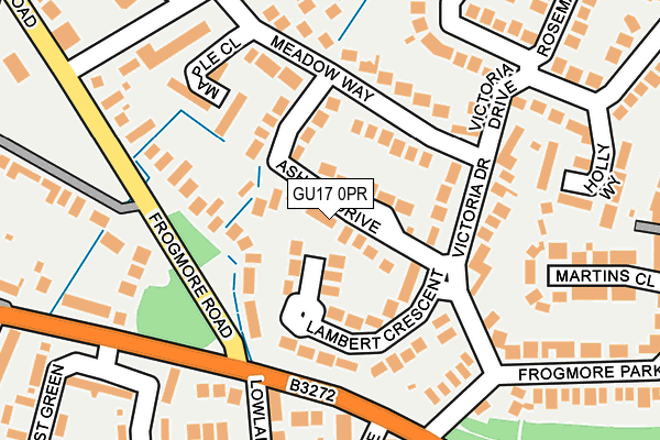 GU17 0PR map - OS OpenMap – Local (Ordnance Survey)